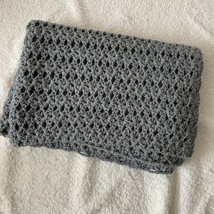 Crib Stroller Crochet Knit Handmade Throw Blanket 60x41” like new